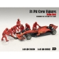 Preview: American Diorama 76550 Formel 1 Pit Crew rot 1:18 F1 Mechaniker Figuren 1/1000