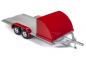 Preview: Autoworld Trailer Anhänger für Autotransport rot 1:18 AMM1167