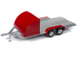 Preview: Autoworld Trailer Anhänger für Autotransport rot 1:18 AMM1167