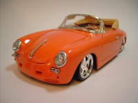 BBurago Porsche 356B Cabrio orange (umgebautes Modell + 02-6) 1:18