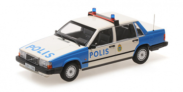 Minichamps 155171791 VOLVO 740 GL 1986 Polis Sweden 1:18 Modellauto
