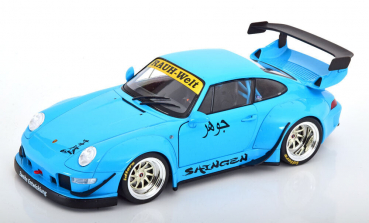 Solido 421185930 Porsche 911 993 RWB Bodykit Shingen blau + decals 1:18 Modellauto