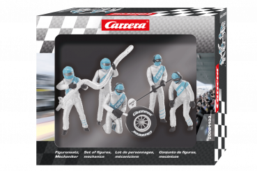 Carrera Figurensatz Mechaniker Carrera Crew silber 1:32 - 21133 Figuren Motorsport