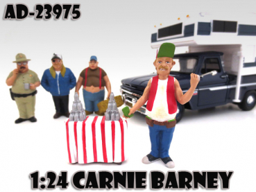 American Diorama 23975 Trailer Park S1 Carnie Barney inkl. Tisch - 1:24 limitiert 1/1000