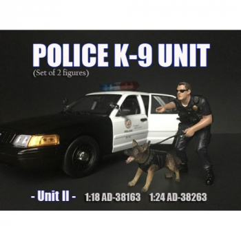 American Diorama 38164 Police K9 Unit Polizist mit Hund 1:18 1/1000