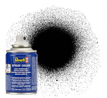 Revell 34302 Acryl Sprühfarbe schwarz seidenmatt Spray Color 100 ml