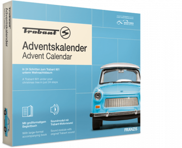 Franzis Trabant 601 1:43 Adventskalender 2020 Modellauto für Männer Kinder
