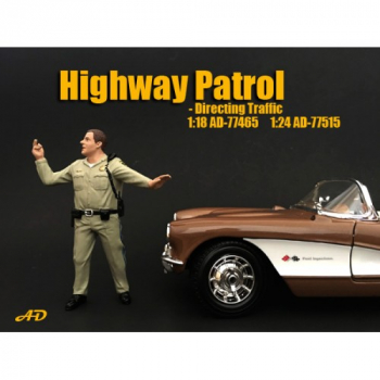 American Diorama 77465 Highwy Patrol US Polizei - Polizist regelt den Verkehr 1/1000 1:18
