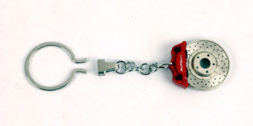 AUTOart Schlüsselanhänger Bremsscheibe rot mit Omegaring 40081