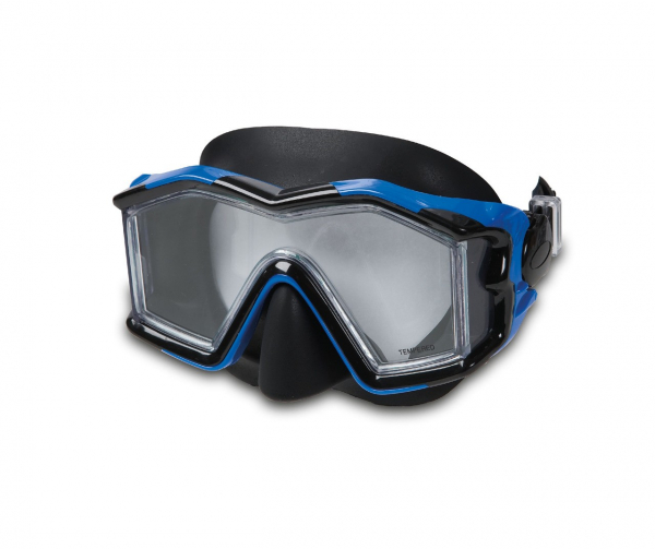 Schnorchelset blau Tauchmaske Taucherbrille + Schnorchel INTEX Hyper-Flo Explorer Pro