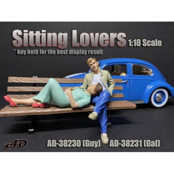 American Diorama 38230 Sitting Lovers Sitzender Mann 1:18 Figur 1/1000