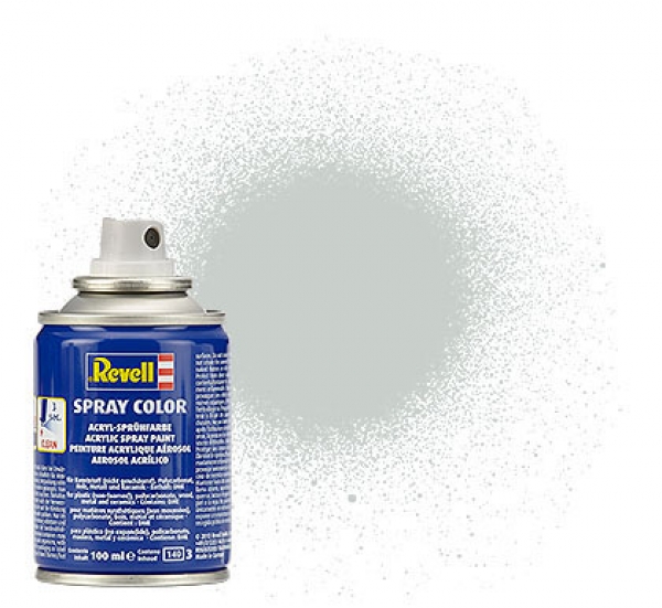 Revell 34371 Acryl Sprühfarbe hellgrau seidenmatt Spray Color 100 ml