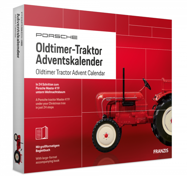 Franzis Porsche Oldtimer-Traktor 1:43 Master 419 Adventskalender 2019 für Männer Kinder