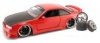 Jadatoys  Nissan 240SX S14 *Option D* rot-schwarz mit Extra-Felgen 1:24