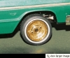 Hoppin Hydros Felgen 517 "Lin-D's Gold Rims" mit Weisswandreifen gold 24mm