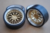 Felgen Alu AG A mit hochglanz Aluminium Tiefbett (34mm) Resin gold lackiert