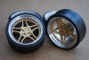 Felgen Alu AG C mit hochglanz Aluminium Tiefbett (34mm) Resine gold lackiert