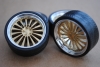 Felgen Alu AG D mit hochglanz Aluminium Tiefbett (34mm) Resine gold lackiert