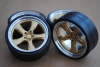 Felgen Alu AG E mit hochglanz Aluminium Tiefbett (34mm) Resine gold lackiert