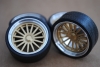 Felgen Alu AG F mit hochglanz Aluminium Tiefbett (34mm) Resine gold lackiert