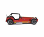 Preview: Solido 421181620 Lotus Caterham Seven rot/gelb 1:18 Modellauto