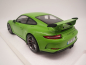 Preview: Minichamps 110067025 PORSCHE 911 GT3 991.2 2018 gelbgrün 1:18 Modellauto