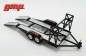 Preview: GMP Tandem Trailer mit Reifenregal 1:43 Chevrolet 14311 Auototransport Anhänger