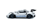Preview: Porsche 911 GT3 RS 992 2024 weiß mit blauen Streifen 1:18 Solido 421186399 Modellauto