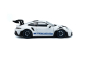 Preview: Porsche 911 GT3 RS 992 2024 weiß mit blauen Streifen 1:18 Solido 421186399 Modellauto