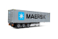 Preview: Solido 421240204 Maersk Container Trailer blue 1:24  Modelcar