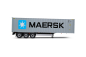 Preview: Solido 421240204 Maersk Container Trailer blue 1:24  Modelcar