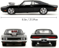 Preview: Fast & Furious 1970 Dodge Charger black 1:24 Modelcar Jada Toys 253203101