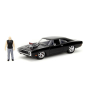 Preview: Fast & Furious 1970 Dodge Charger schwarz mit Figur Tom  1:24 Modelcar Jada Toys 253205006