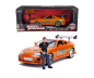 Preview: Jada Toys 253206001 Fast & Furious Brian's Toyota Supra 1995 + Figur 1:18 Modellauto