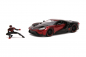Preview: Jada Toys 253225008 Marvel Spiderman Miles Morales Figur + 2017 Ford GT 1:24 Modellauto