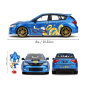 Preview: Sonic 2012 Subaru Impreza WRX STI mit Sonic Figur 1:24 Modellauto Jadatoys 253255087