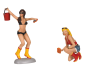 Preview: Fast Women 351 Bikini Car Wash - Charlene & Ellen 1:18 - Set of 2 Figures