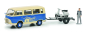 Preview: Ford FK1000 Bus + Anhänger + Vespa Schuco Set 1:43 Modelcar 450320000