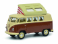 Preview: Schuco VW T1 Bus Camper mit geöffnetem Dach braun-beige 1:64 limitiert Modellauto