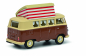 Preview: Schuco VW T1 Bus Camper mit geöffnetem Dach braun-beige 1:64 limitiert Modellauto