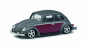 Preview: Schuco VW Käfer Lowrider grau-rot 1:64 limitiert Modellauto