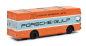 Preview: Schuco Mercedes O317 Renntransporter Porsche Gulf 1:64 limited Modellauto