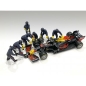 Preview: American Diorama 76552 Formel 1 Pit Crew blau-violett 1:18 F1 Mechaniker Figuren 1/1000