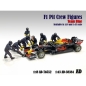 Preview: American Diorama 76552 Formel 1 Pit Crew blau-violett 1:18 F1 Mechaniker Figuren 1/1000