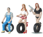 Preview: Motorhead 773 The Brigade Figuren Set Andie, Derek & Michele 1:24 Mechaniker 3 Stück