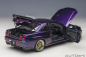 Preview: AUTOart NISSAN SKYLINE GT-R R34 2002 V-Spec II midnight purple 1:18 77403 Modellauto