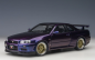 Preview: AUTOart NISSAN SKYLINE GT-R R34 2002 V-Spec II midnight purple 1:18 77403 Modellauto