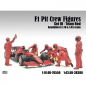 Preview: American Diorama 76556 Pit Crew Set III Team rot F1 Mechaniker 1:18 limitiert 1/1000