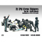 Preview: American Diorama 76557 Pit Crew Set III Team schwarz F1 Mechaniker 1:18 limitiert 1/1000