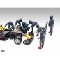 Preview: American Diorama 76558 Pit Crew Set III Team violett F1 Mechaniker 1:18 limitiert 1/1000